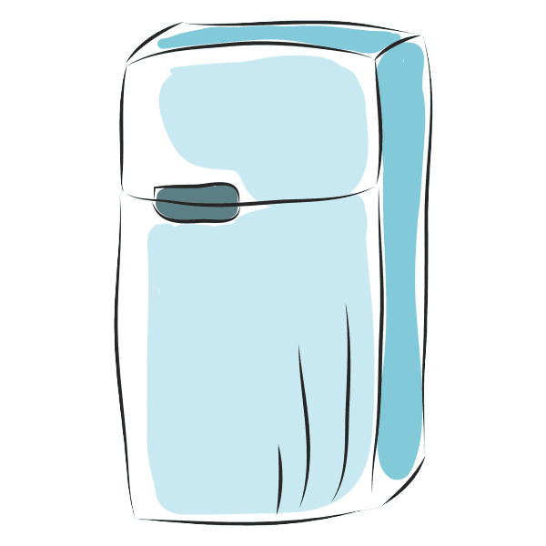 babyblue fridge